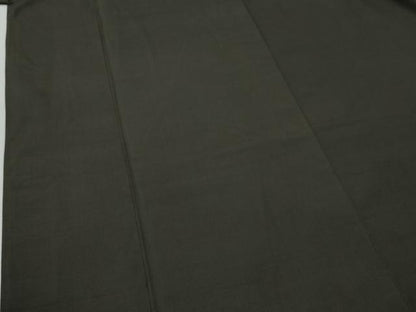 平和屋着物●男性　紬　アンサンブル　色無地　藍海松茶色　正絹　逸品　CABG0102yc