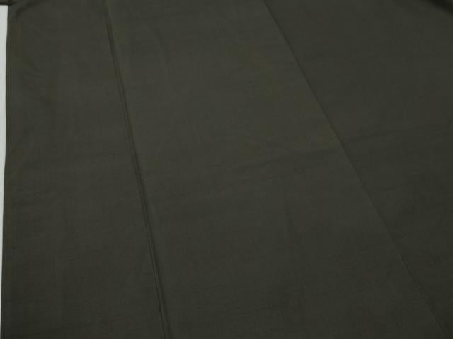 平和屋着物●男性　紬　アンサンブル　色無地　藍海松茶色　正絹　逸品　CABG0102yc