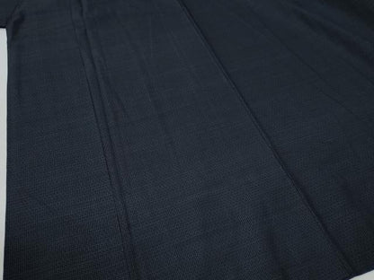 平和屋着物●男性　本場大島紬　アンサンブル　格子　羽裏：鷹　正絹　逸品　CABG0103yc