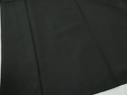 平和屋着物●男性　黒紋付　羽織セット　羽裏：富士・風景文　正絹　逸品　CABG0105yc