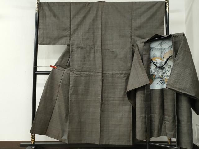 平和屋着物●男性　本場大島紬　アンサンブル　100亀甲　総詰め　正絹　逸品　CABG0106yc