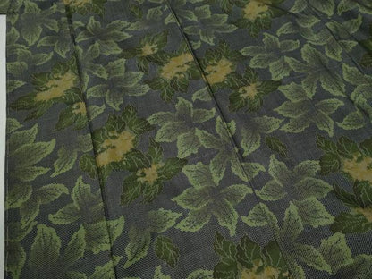平和屋着物●本場大島紬　7マルキ　草花文　正絹　逸品　未使用　CABG0112yc