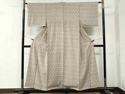 平和屋着物●上質な小紋　椿　正絹　逸品　未使用　CABG0114yc