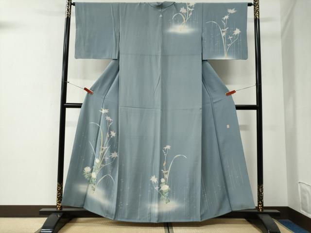 平和屋着物●本加賀友禅作家　談義所栄二　訪問着　枝菊文　暈し染め　正絹　逸品　CABG0122yc