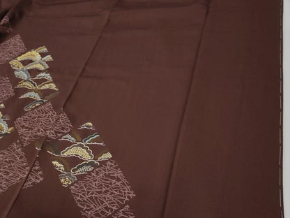 平和屋着物●訪問着　駒刺繍　溢れ松葉菱松文　金銀彩　やまと誂製　正絹　逸品　未使用　CABG0126yc