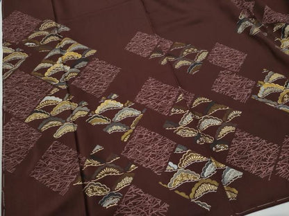 平和屋着物●訪問着　駒刺繍　溢れ松葉菱松文　金銀彩　やまと誂製　正絹　逸品　未使用　CABG0126yc