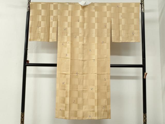平和屋着物●長襦袢　無双仕立て　ミミズク　やまと金ラベル　正絹　逸品　未使用　CABG0129yc
