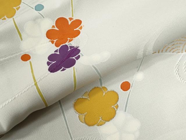 平和屋着物●創業460年・千總　訪問着　駒刺繍　菊花文　金彩　三越扱い　正絹　逸品　未使用　CABG0131yc