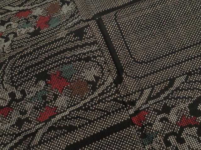 平和屋着物●本場大島紬　7マルキ　竜田川　正絹　逸品　未使用　CABG0132yc