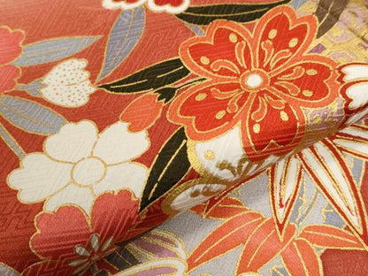 平和屋着物●豪華振袖　駒刺繍　花松文　暈し染め　金彩　正絹　逸品　CABG0138yc