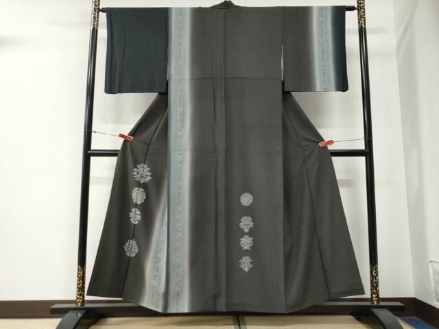 平和屋着物●訪問着　草花文　暈し染め　正絹　逸品　CABG0140yc