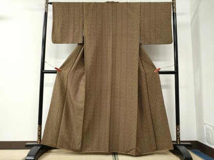 平和屋着物●上質な小紋　舞花文　正絹　逸品　CABG0141yc