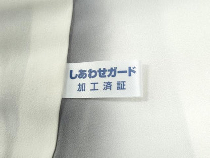 平和屋着物●手描友禅　藤井嵐晴　小紋　源氏香　白磁色　金彩　正絹　逸品　CABG0145yc