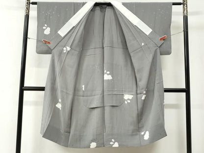 平和屋着物●長襦袢　無双仕立て　兎　正絹　逸品　CABG0148yc