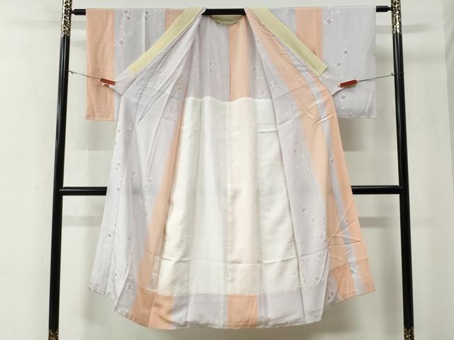 平和屋着物●長襦袢　無双仕立て　枝橘文　半衿刺繍　正絹　逸品　CABG0162yc
