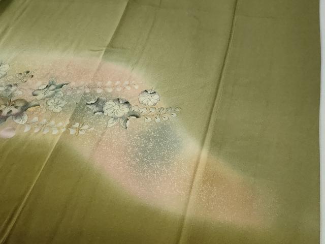 平和屋着物●訪問着　辻が花　絞り　暈し染め　金彩　正絹　逸品　CABG0164yc