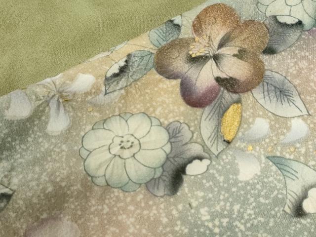 平和屋着物●訪問着　辻が花　絞り　暈し染め　金彩　正絹　逸品　CABG0164yc