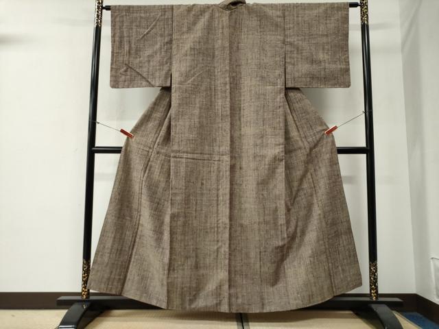 平和屋着物●上質な紬　霞文　正絹　逸品　CABG0168yc