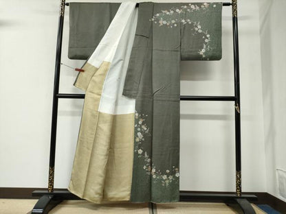 平和屋着物●訪問着　辻が花　金彩　正絹　逸品　CABG0170yc