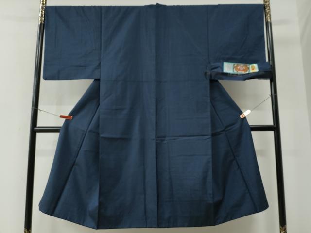 平和屋着物●男性　本場大島紬　格子　久野絹織物特製　証紙付き　正絹　逸品　CABG0171yc