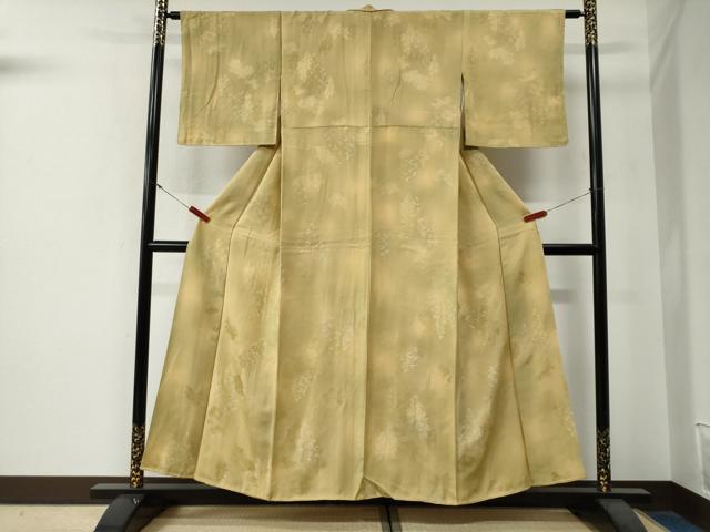 平和屋着物●上質な小紋　地紋起こし　樹林文　暈し染め　正絹　逸品　CABG0175yc