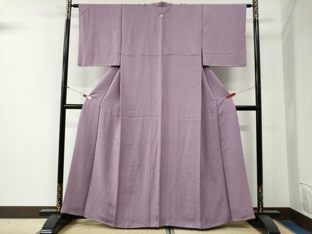 平和屋着物●上質な色無地　舞花地紋　浅紫色　そごう扱い　正絹　逸品　CABG0180yc