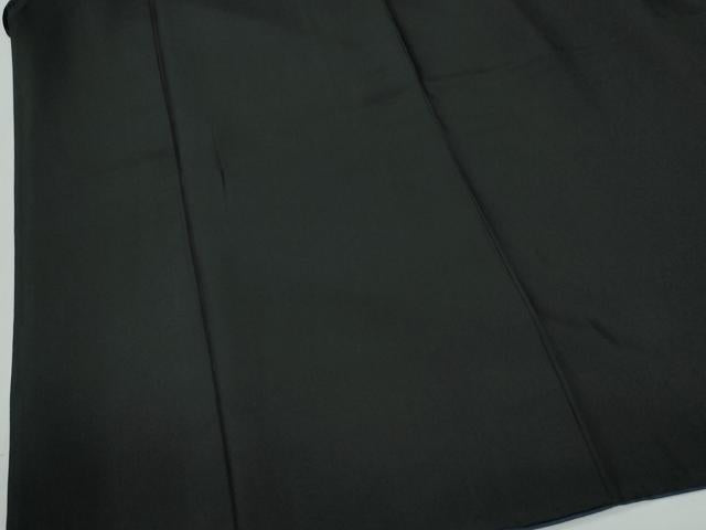 平和屋着物●男性　黒紋付　羽織セット　羽裏：破れ色紙風景文　正絹　逸品　CABG0182yc