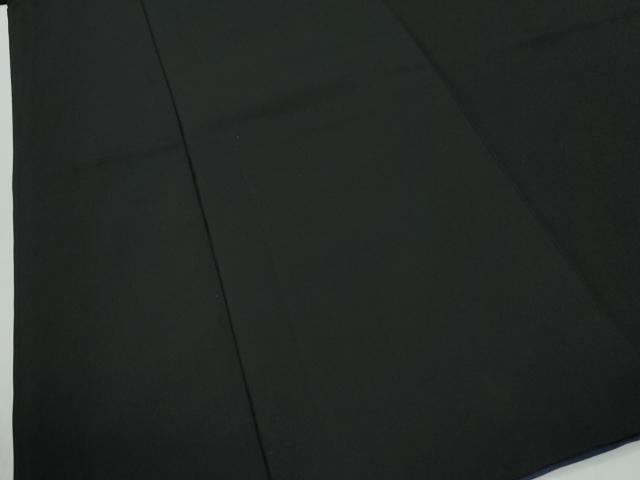 平和屋着物●男性　黒紋付　羽織セット　羽裏：破れ色紙風景文　正絹　逸品　CABG0184yc