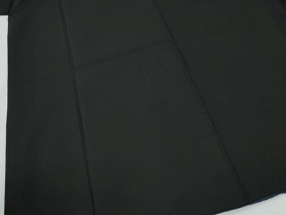 平和屋着物●男性　黒紋付　羽織セット　羽裏：破れ色紙人物文　正絹　逸品　CABG0185yc