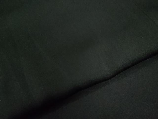 平和屋着物●男性　黒紋付　羽織セット　羽裏：扇・硯　正絹　逸品　CABG0190yc