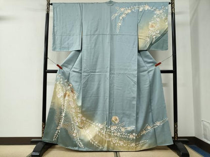 平和屋着物●訪問着　辻が花　暈し染め　金彩　正絹　逸品　未使用　CABG0191yc
