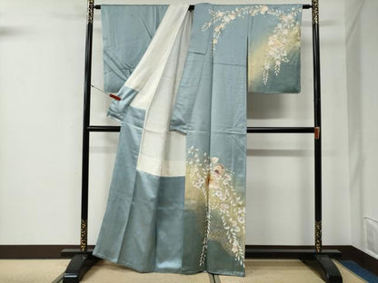 平和屋着物●訪問着　辻が花　暈し染め　金彩　正絹　逸品　未使用　CABG0191yc