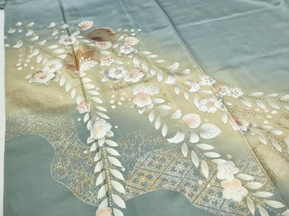 平和屋着物●訪問着　辻が花　暈し染め　金彩　正絹　逸品　未使用　CABG0191yc