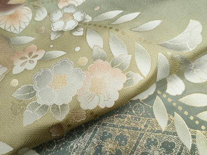 平和屋着物●訪問着　辻が花　暈し染め　金彩　正絹　逸品　未使用　CABG0191yc