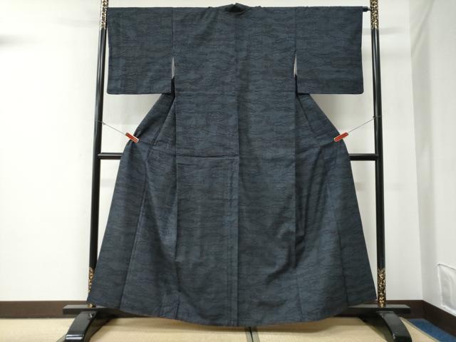 平和屋着物●結城紬　100亀甲　枝文　正絹　逸品　CABG0192yc