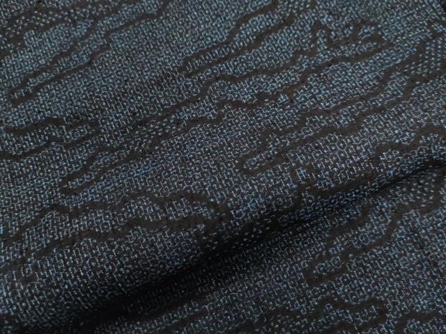 平和屋着物●結城紬　100亀甲　枝文　正絹　逸品　CABG0192yc