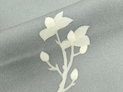 平和屋着物●中国三大刺繍　相良刺繍　訪問着　作家物　枝花文　暈し染め　正絹　逸品　CABG0196yc