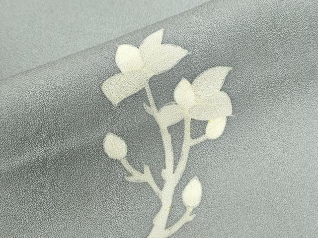 平和屋着物●中国三大刺繍　相良刺繍　訪問着　作家物　枝花文　暈し染め　正絹　逸品　CABG0196yc
