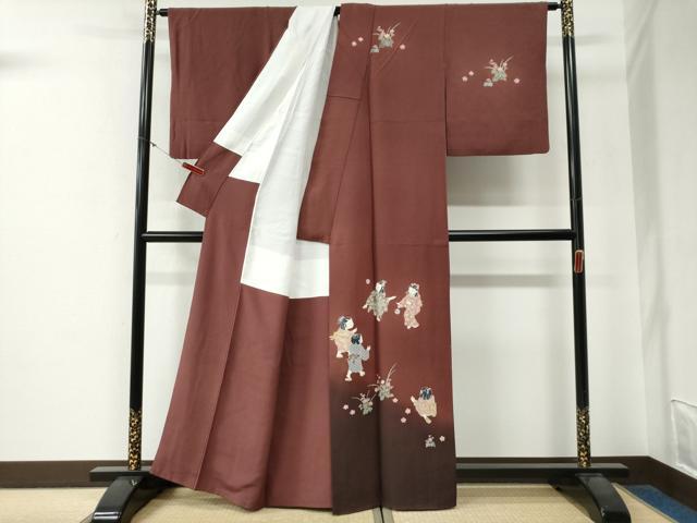 平和屋着物●訪問着　作家物　童うた　暈し染め　正絹　逸品　CABG0199yc