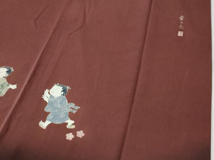 平和屋着物●訪問着　作家物　童うた　暈し染め　正絹　逸品　CABG0199yc