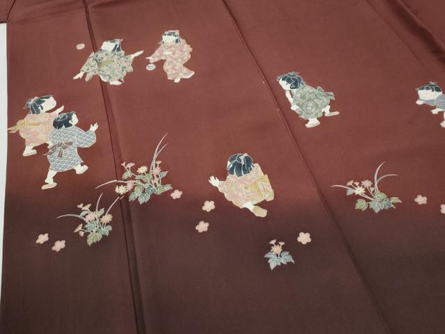 平和屋着物●訪問着　作家物　童うた　暈し染め　正絹　逸品　CABG0199yc
