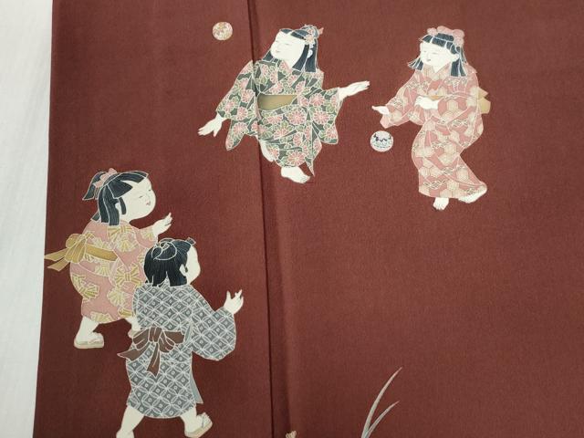 平和屋着物●訪問着　作家物　童うた　暈し染め　正絹　逸品　CABG0199yc