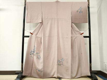 平和屋着物●訪問着　友禅　作家物　枝花文　暈し染め　正絹　逸品　CABG0203yc