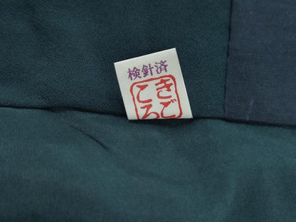 平和屋着物●上質な小紋　鳳凰吉祥花文　鬼しぼ縮緬　正絹　逸品　CABG0210yc