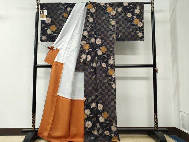 平和屋着物●訪問着　辻が花　金彩　洗える着物　未使用　CABG0214yc