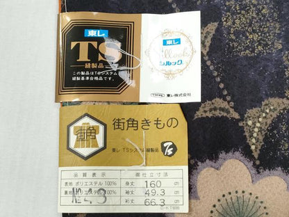 平和屋着物●訪問着　辻が花　金彩　洗える着物　未使用　CABG0214yc
