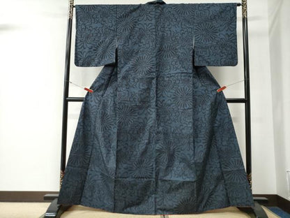 平和屋着物●本場大島紬　7マルキ　乱菊　正絹　逸品　CABG0217yc