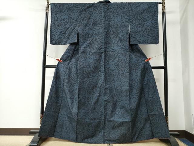 平和屋着物●本場大島紬　7マルキ　乱菊　正絹　逸品　CABG0217yc