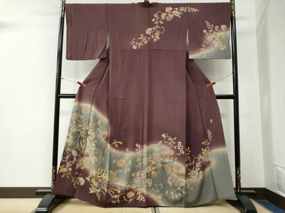 平和屋着物●十日町　加賀草木友禅の第一人者　田村哲彦　訪問着　鳳凰更紗花唐草文　暈し染め　正絹　逸品　CABG0220yc