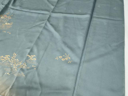 平和屋着物●訪問着　刺繍　飛鶴浜松籬草花文　暈し染め　金彩　正絹　逸品　CABG0221yc